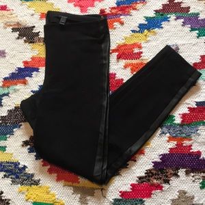 JCrew pointe pant with leather trim